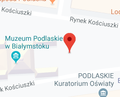 Mapka przedstawiająca lokalizację nabożeństw Kościoła Ulicznego w Białymstoku